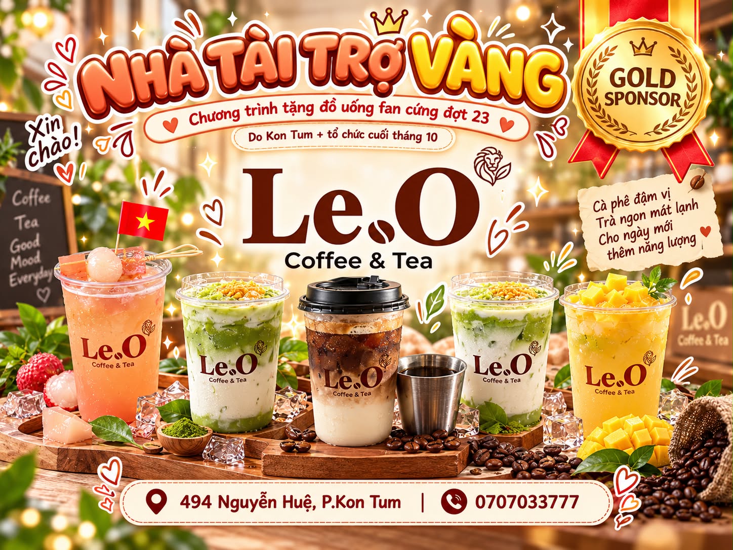 Banner đối tác Le.O Coffee & Tea